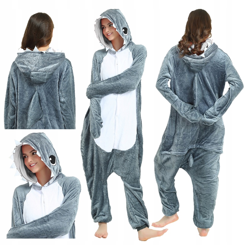 KIGURUMI PIŻAMA REKIN JAK JEDNOROŻEC ONESIE ROZ. L