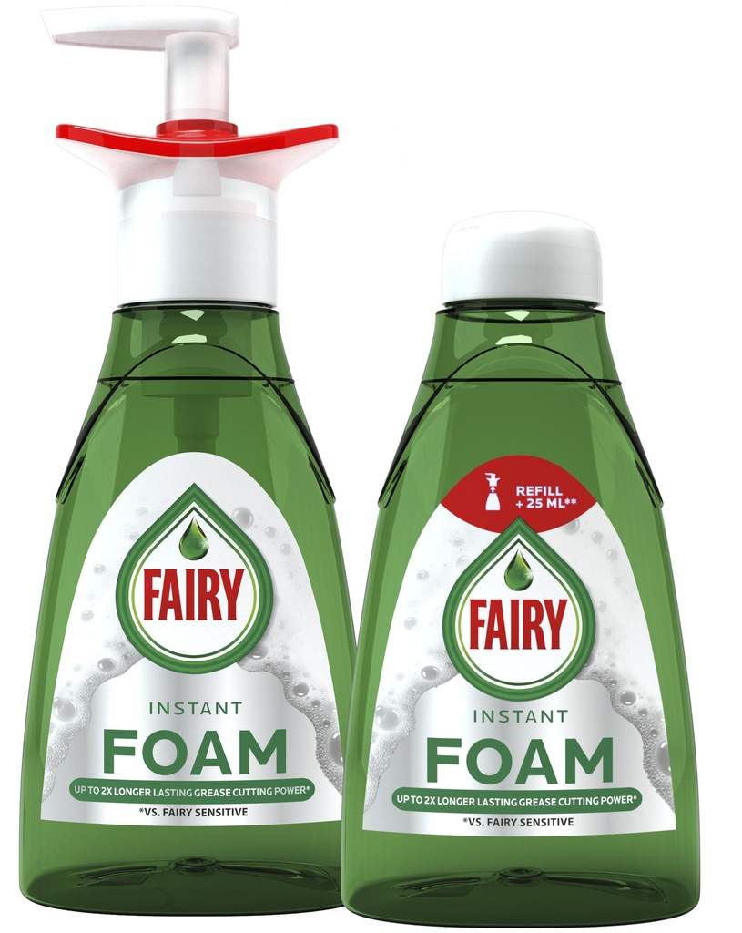 Fairy Foam pianka do mycia naczyń 350ml+zapas
