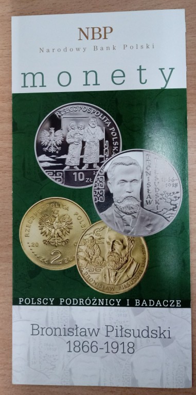 Folder emisyjny monet z Bronisławem Piłsudskim
