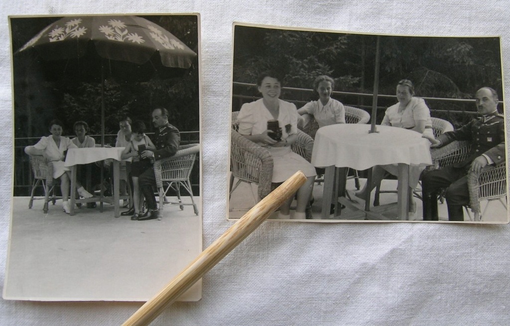 3 PUŁK UŁANÓW ŚLĄSKICH - TARNOWSKIE GÓRY, OFICER Z RODZINĄ - 2 ZDJĘCIA