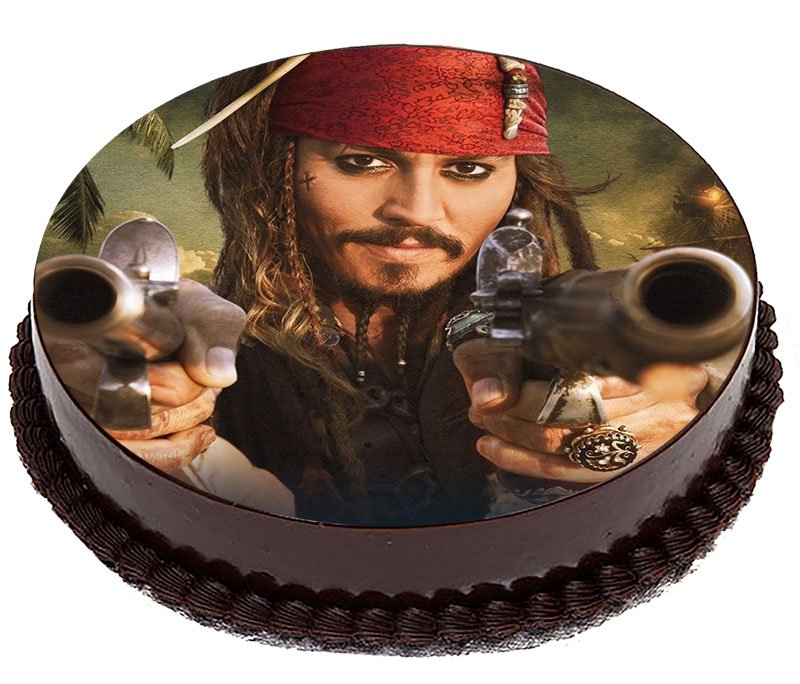 OPŁATEK NA TORT Piraci z Karaibów Sparrow 20cm