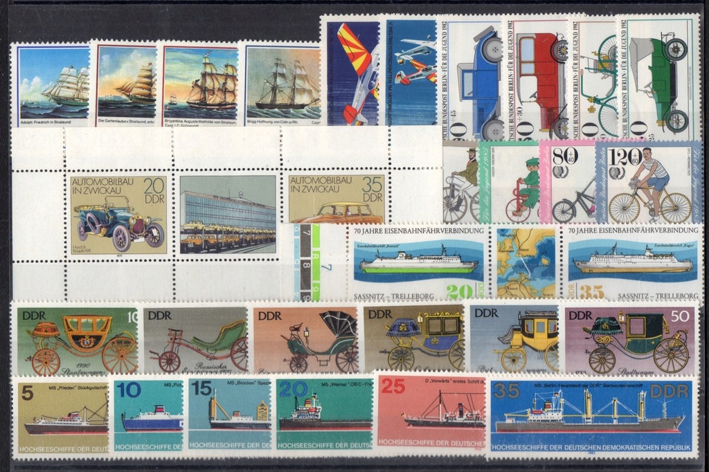 TRANSPORT - znaczki pocztowe, zestaw