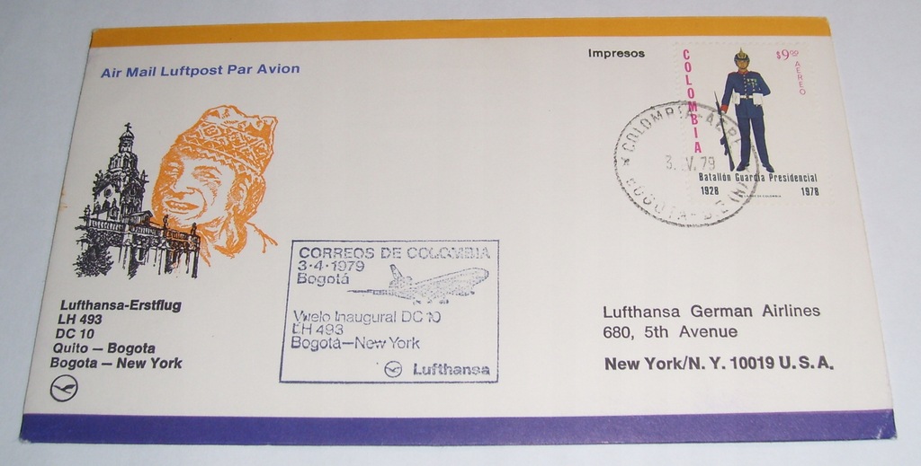 Lufthansa - Dziewiczy lot - EKWADOR - 1978r