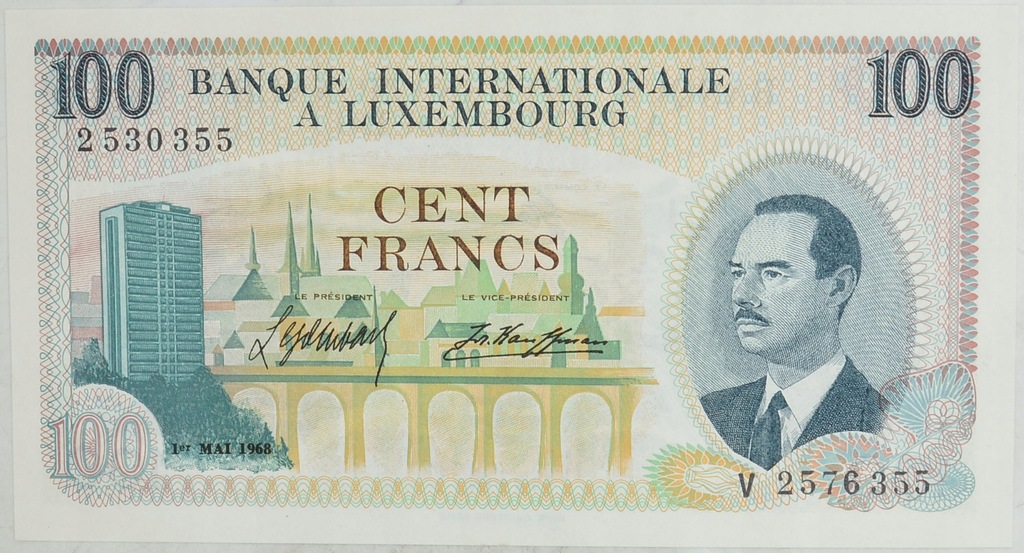 13.hc.Luxemburg, 100 Franków 1968, P.14.a, St.1