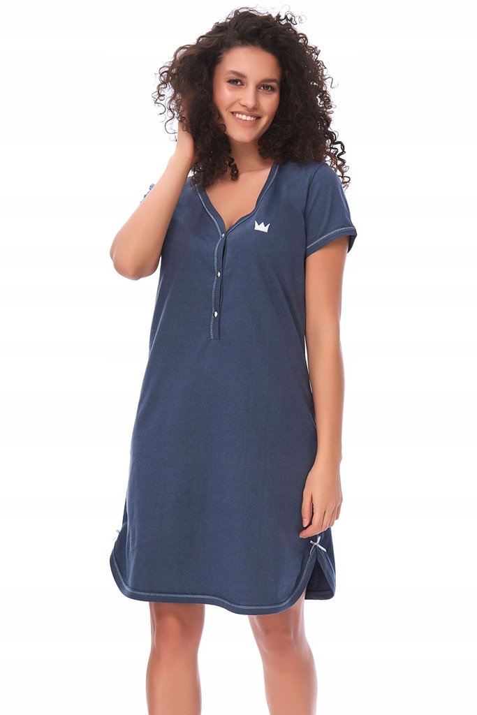 Dn-nightwear TCB.9505 deep blue Nocna koszula KOSZULA DO KARMIENIA XXL