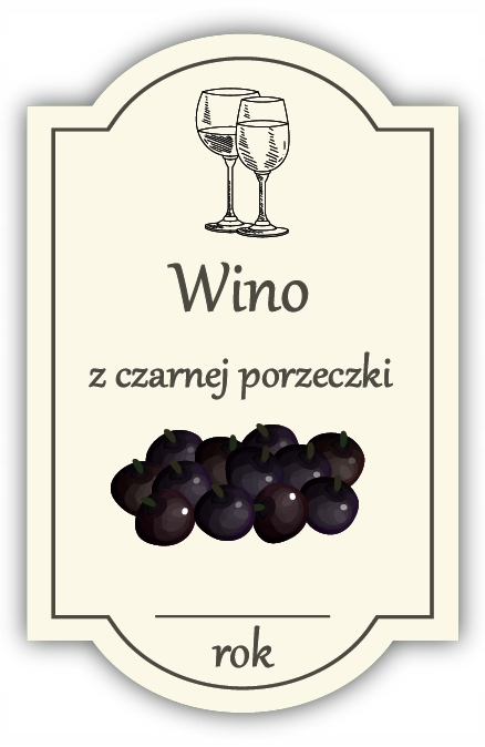 Wino z CZARNEJ PORZECZKI - etykieta 10 szt.