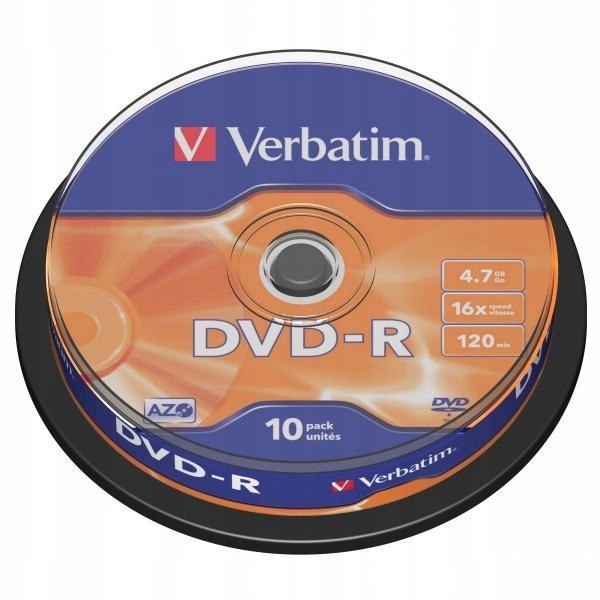 Verbatim DVD-R, Matt Silver, 43523, 4.7GB, 16x, sp