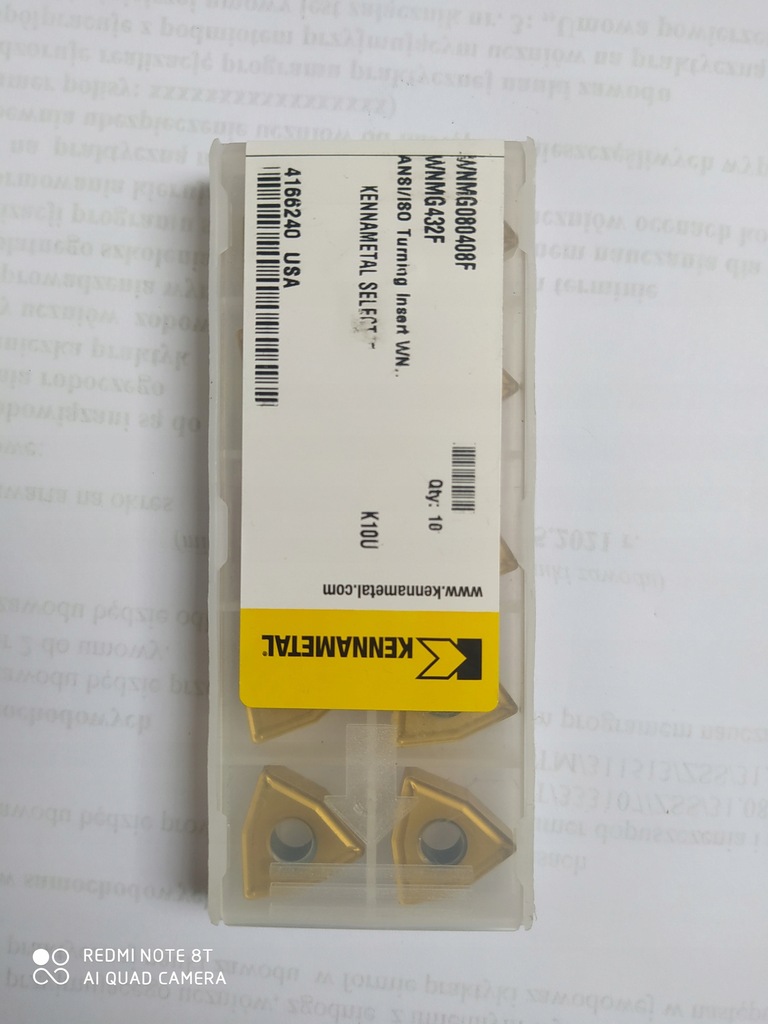KENNAMETAL WNMG 080408F