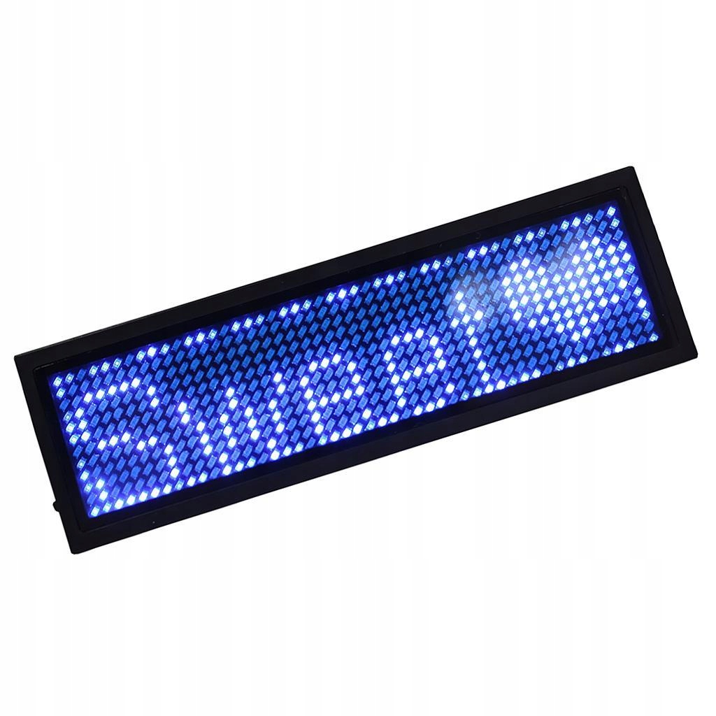 Scrolling Message Screen, LED Name Tag, Novelty Digital Blue
