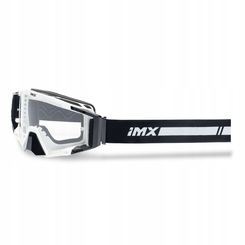 Gogle IMX Sand - White Gloss/Silver Iridium+Clear