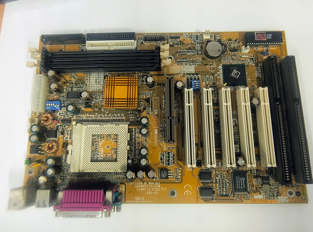 Gigabyte GA-6BX7 – Klasyczna płyta retro + dopasowana maskownica! sprawna