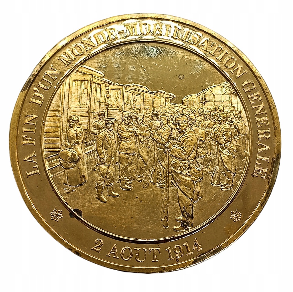 Srebrny medal La Fin D'un Monde, 38 g, Gold plated