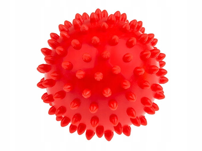 Piłka z kolcami do masażu 9 cm czerwona