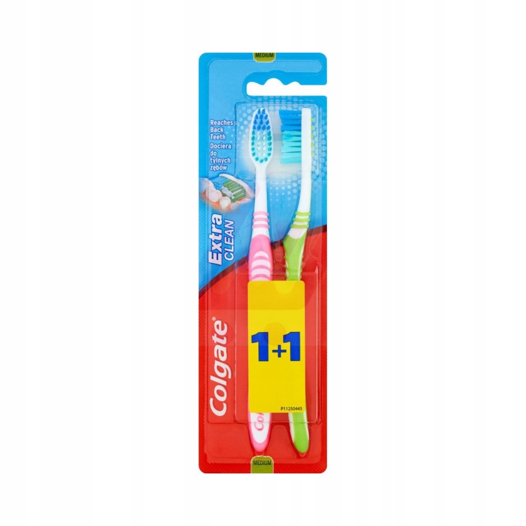 COLGATE Extra Clean szczoteczka do zębów średnia 2 sztuki