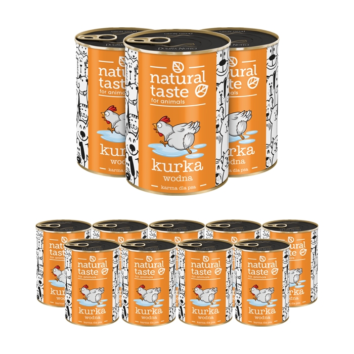 Natural Taste dla psa Kurka Wodna 400g x 12