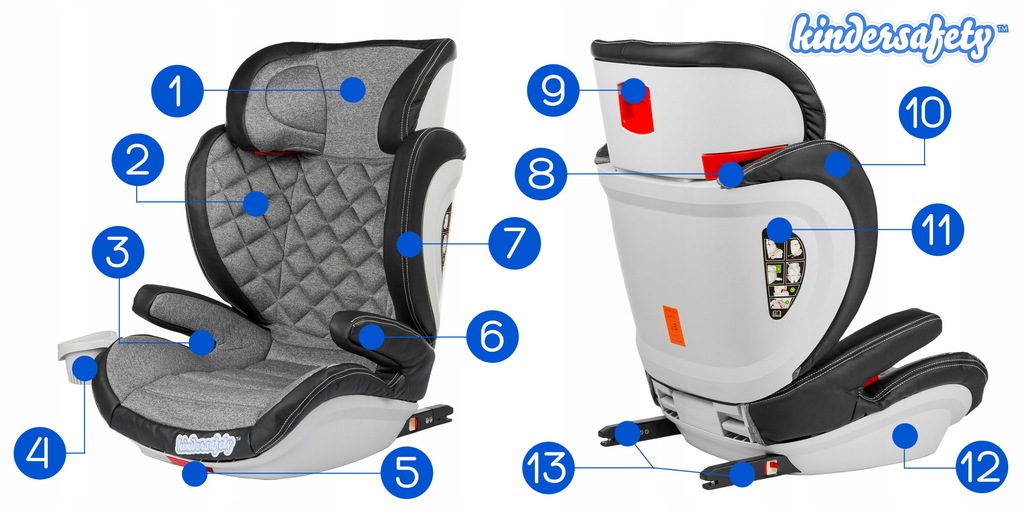 Купить АВТОКРЕСЛО KINDERSAFETY 15-36 КГ ISOFIX: отзывы, фото, характеристики в интерне-магазине Aredi.ru