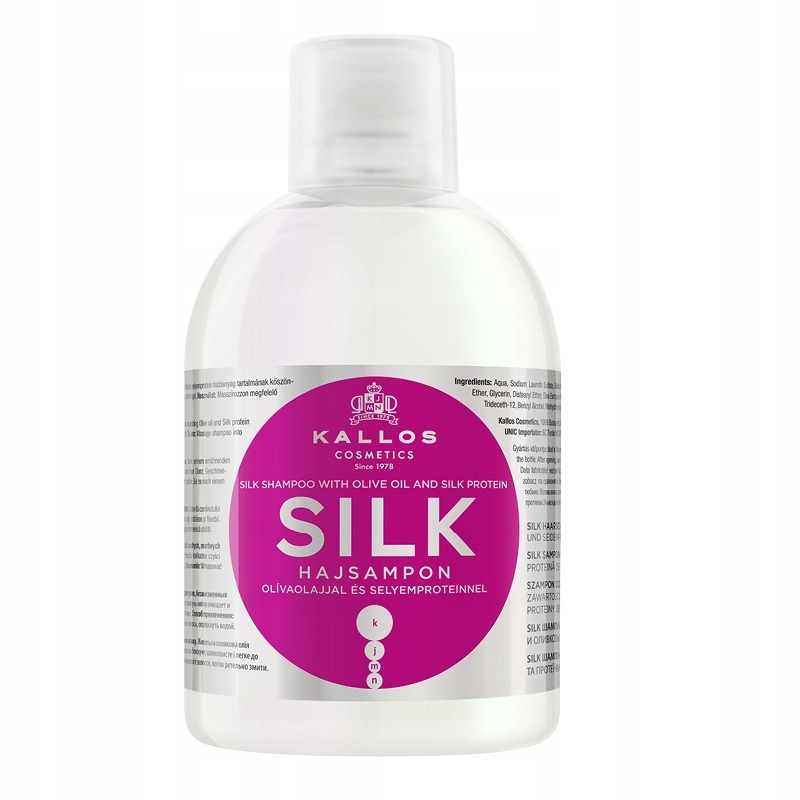 Kallos KJMN Silk Shampoo szampon do włosów z oliwą z oliwek i proteinami je