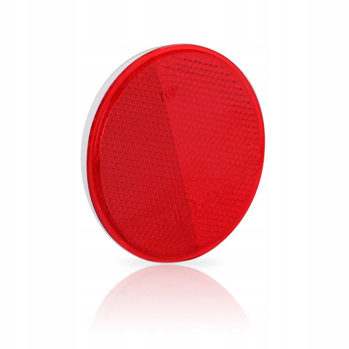 Odblask okrągły 75mm czerwony, z taśmą samoprzyl. + Alkotest jednorazowy