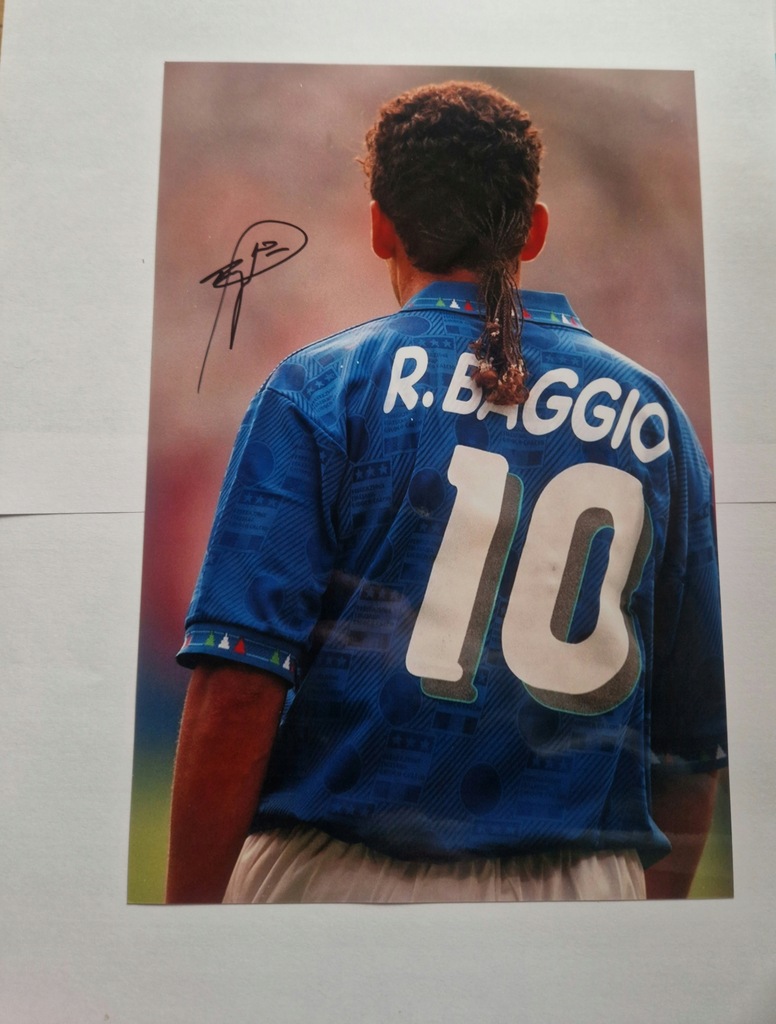 Roberto Baggio - zdjęcie z autografem (zag)