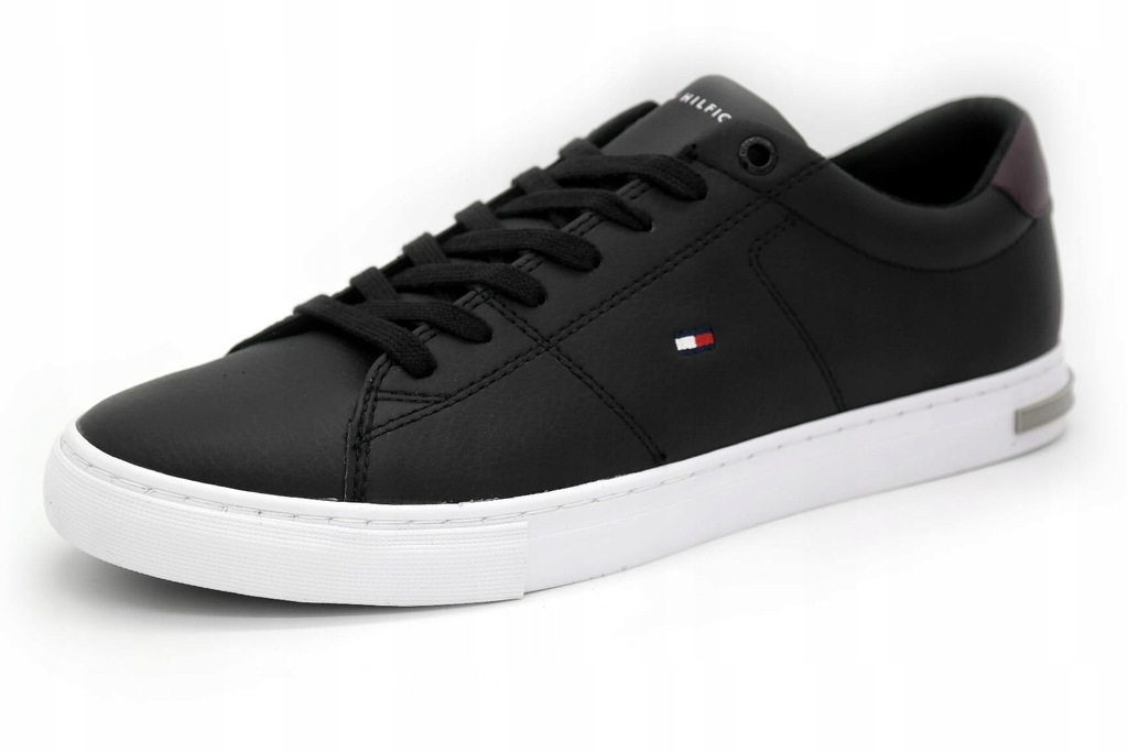 TOMMY HILFIGER Buty męskie czarne skóra BUTH03 42