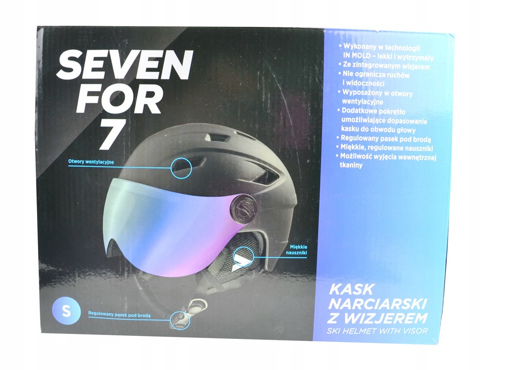 Kask Narciarski z wizjerem S