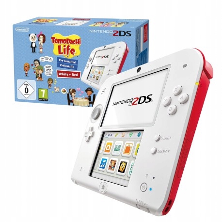 Konsola Nintendo 2DS bialo-czerwo+ TomoDachi Life