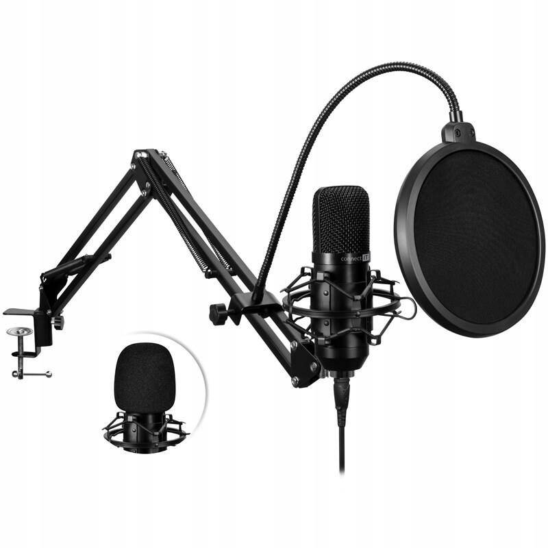 Podłącz mikrofon USB IT ProMic z filtrem POP (CMI-9010-BK)