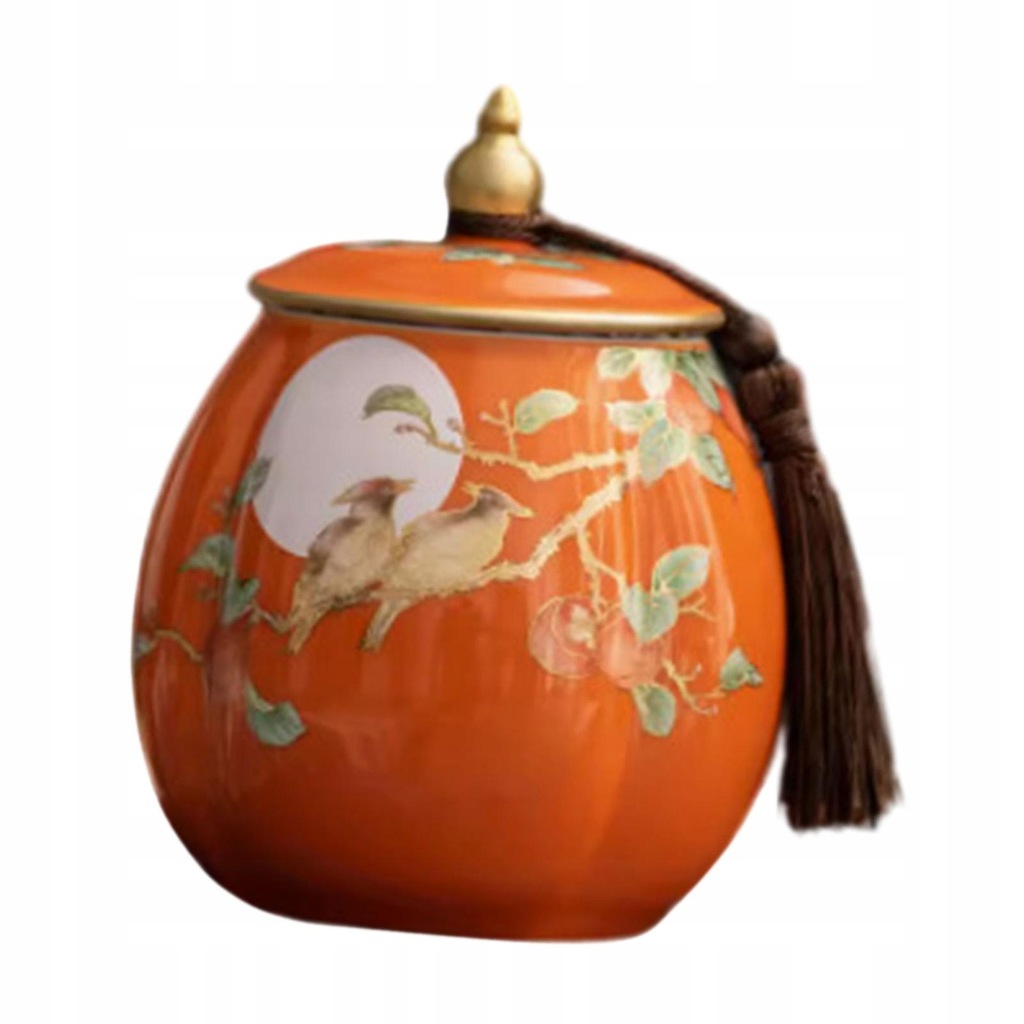 Tea Storage Bottle Jar Chinese Style Sealed Tea Storage Jar for Orange