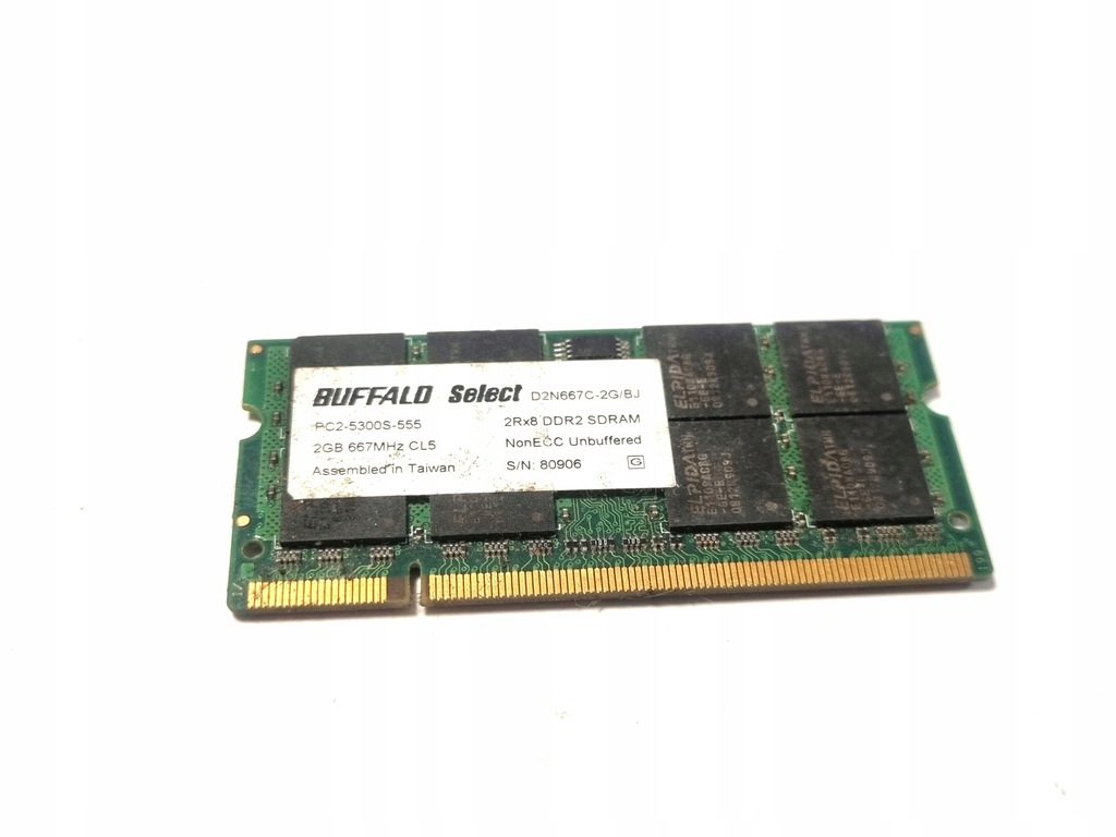 Pamięć RAM 2GB DDR2 SO-DIMM DO LAPTOPA 667MHz 5300