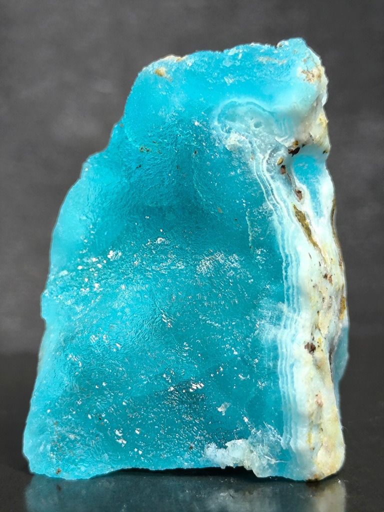 Hemimorfit, intensywnie niebieski, naturalny minerał, Republika Kongo