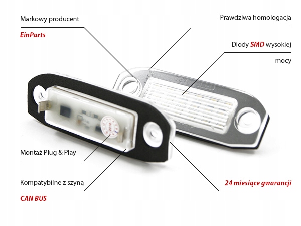 Podświetlenie tablicy LED Volvo C30 S40 V50 S60