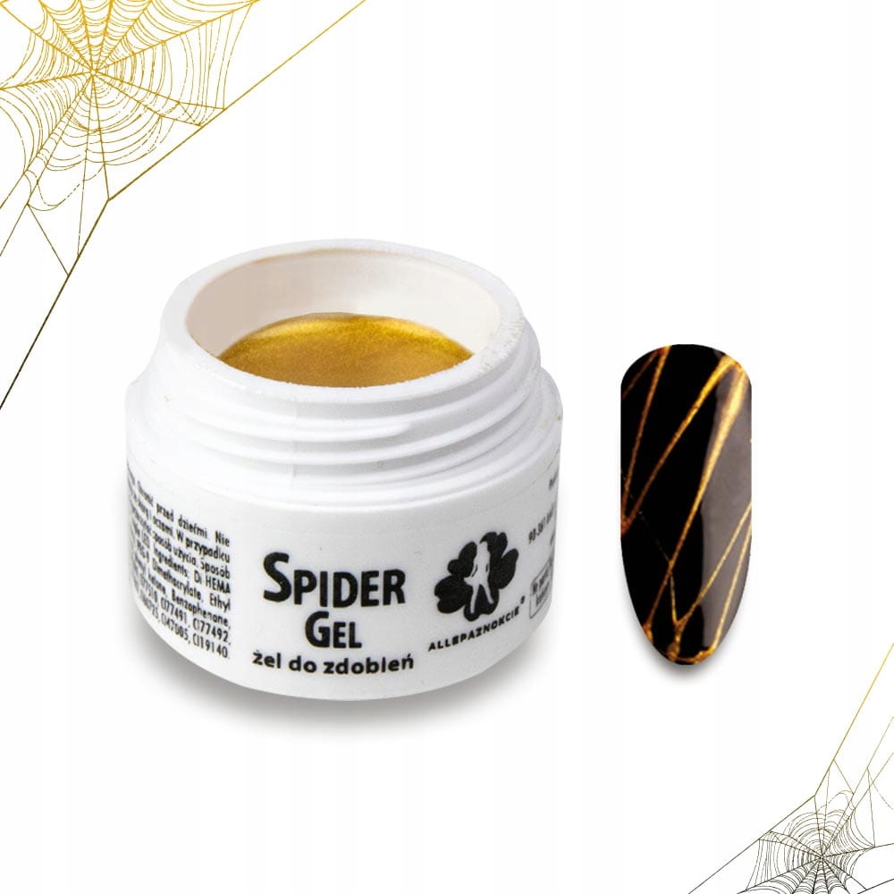 SPIDER GEL Allepaznokcie GOLD żel uv do zdobień