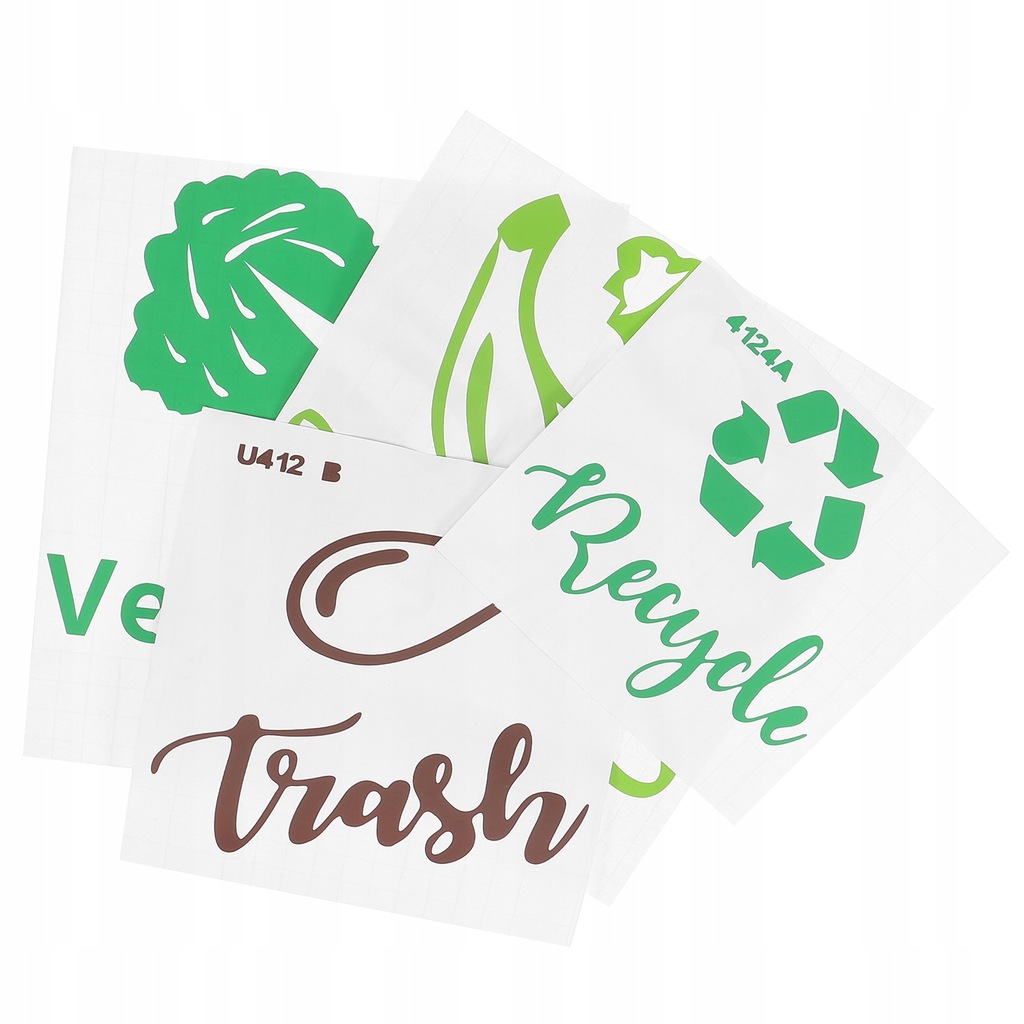 4pcs Trash Can Labels Outdoor Trash and Recycle