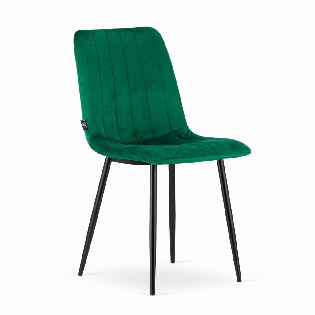 Krzesło LAVA - ciemna zieleń aksamit x 1