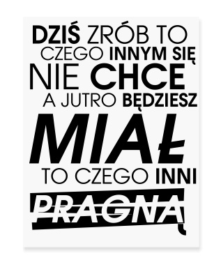 Naklejka ścienna Pragnienia, ściane,cytat, fitness