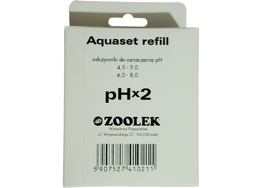 Test do pomiaru pH x 2 zakresy Zoolek UZUPELNIENIE 6934523886
