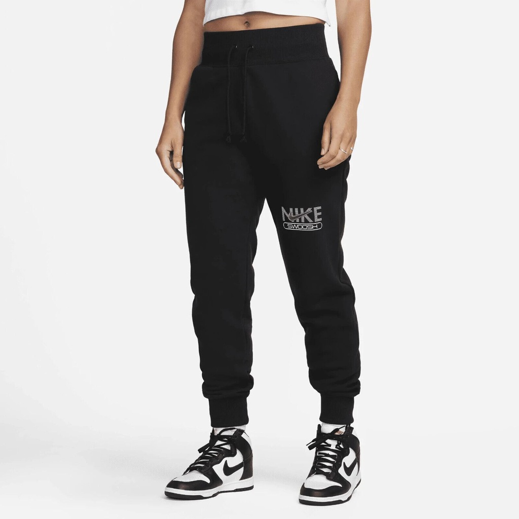 Damskie spodnie dresowe typu jogger Nike Sportswear Swoosh DR5615-010 r.L