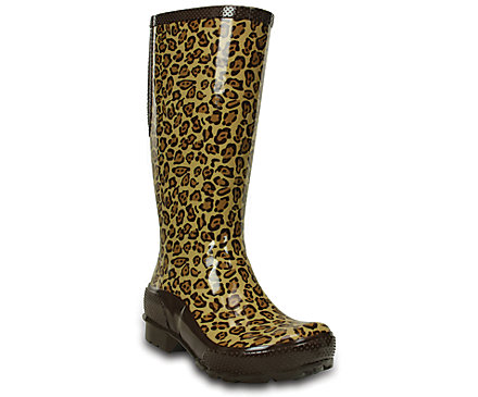 CROCS DAMSKIE KALOSZE Leopard Tall Boot.