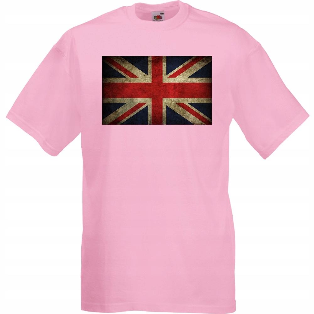 Koszulka flaga UK Wielka Brytania L różowa
