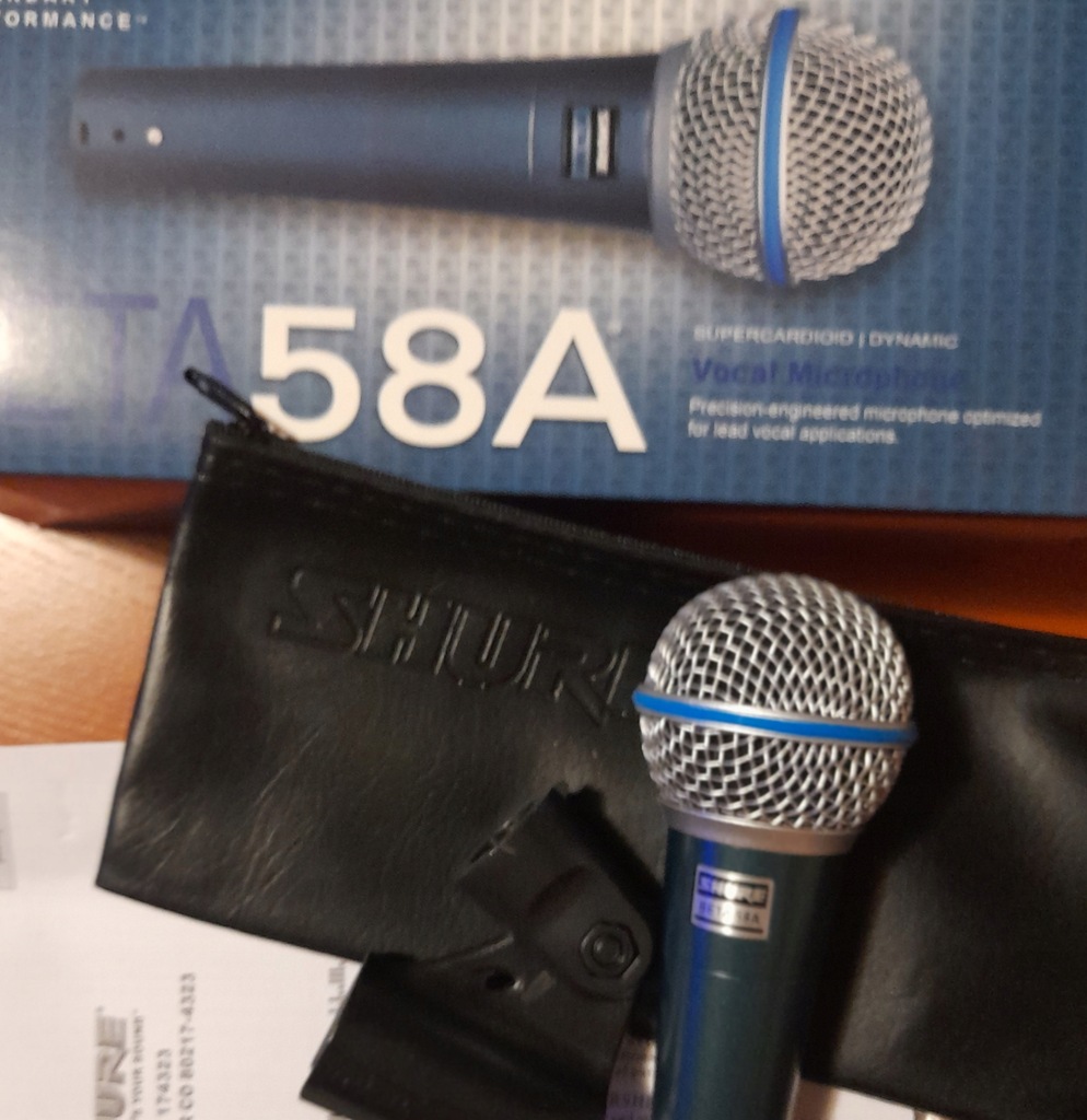 Mikrofon;BETA 58AShure+kabel mic.gratis