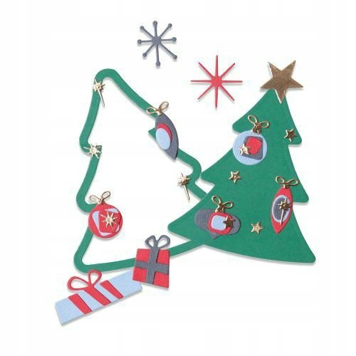 Sizzix christmas tree-szablony metalowe thinlits