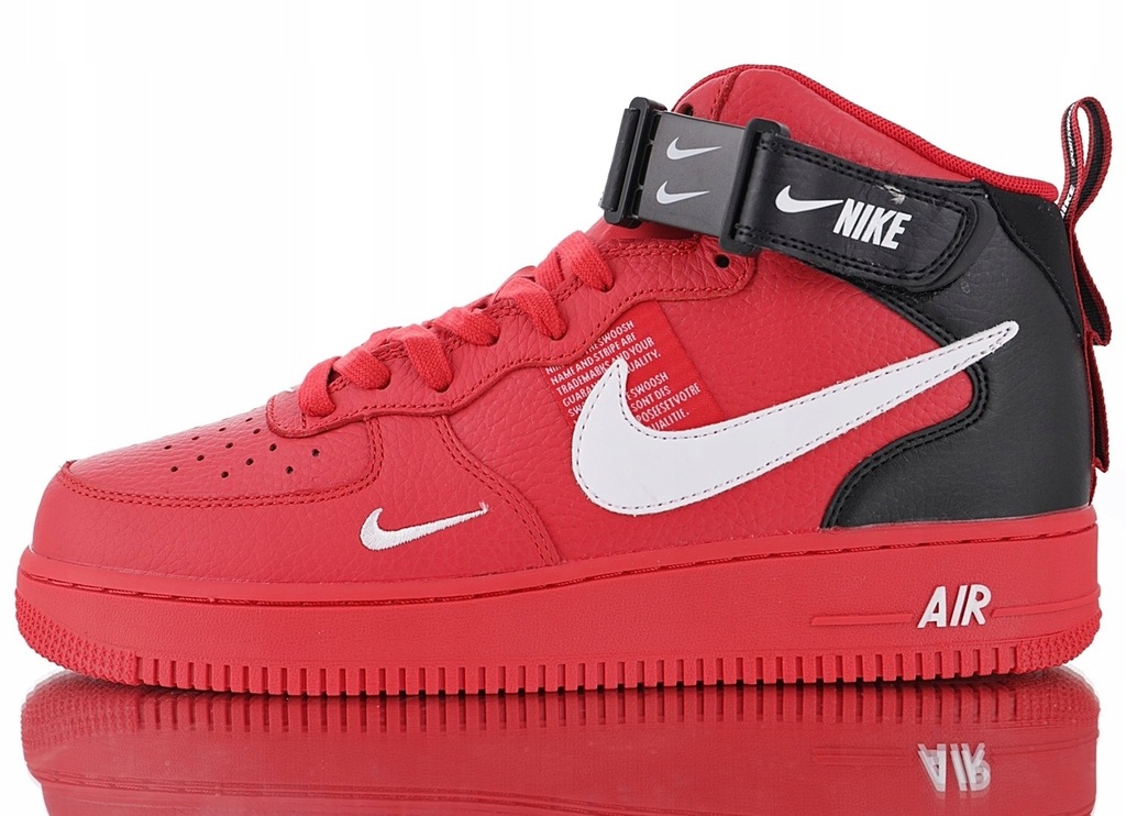 Nike air force 1 mid utility czerwone top