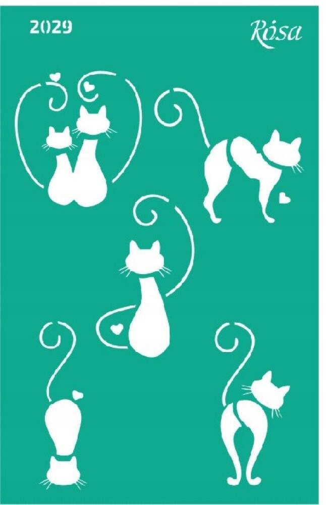 ROSA TALENT SZABLON SAMOPRZYLEPNY KOTEK Love 13x20