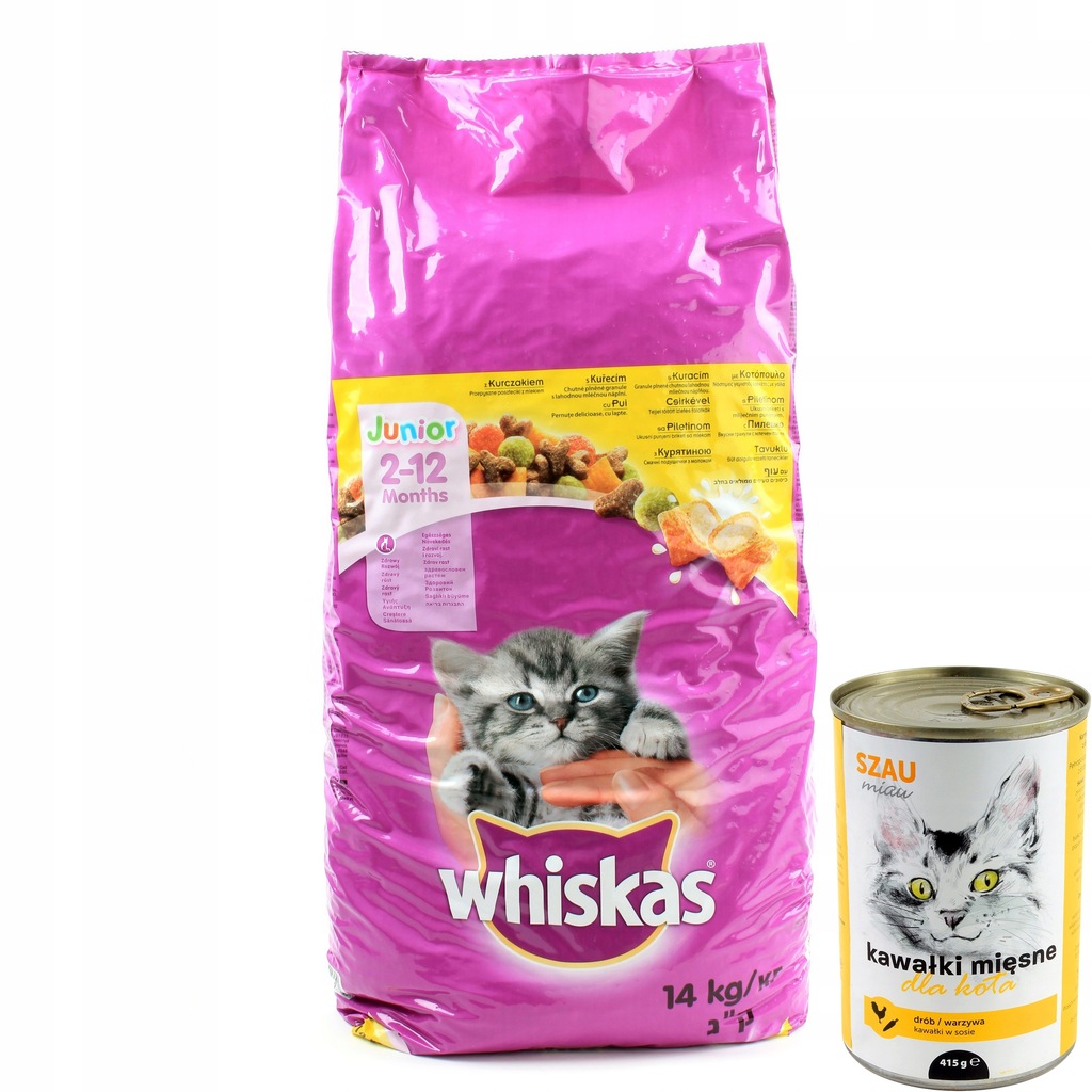 Karma Whiskas Junior dla kociąt kota 14kg +Gratis! 6941797165
