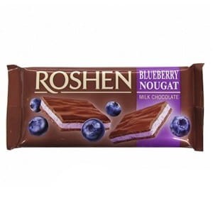 Czekolada Roshen Nugat Bluberry Jagodowa 90g -7szt