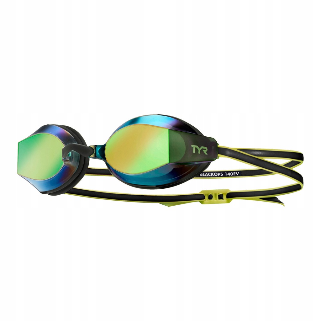 Okulary do pływania TYR Blackops 140 Ev Racing Mirrored fluo green/black OS