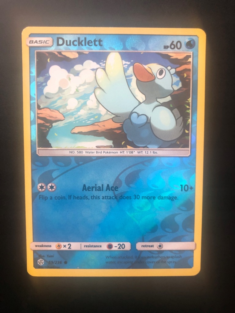 Ducklett R.HOLO Cosmic Eclipse 2019 rok 59/236 POKEMON TCG