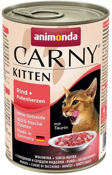 Animonda Carny Kitten Wołowina + Serca indyka