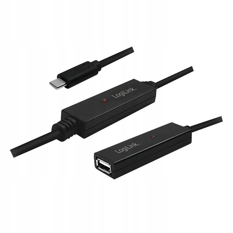 Aktywny repeater USB 2.0 A żeński do USB-C męski,