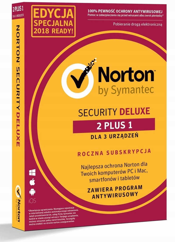 NORTON SECURITY DELUXE 3.0 PL 3 URZĄDZENIA 12 M